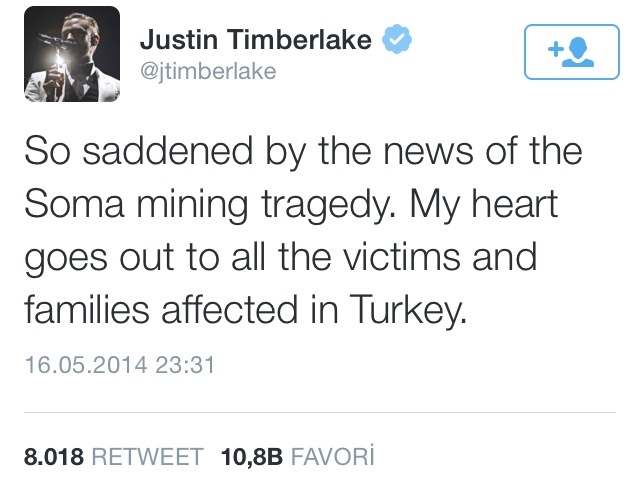 Justin Timberlake'ten Soma mesajı